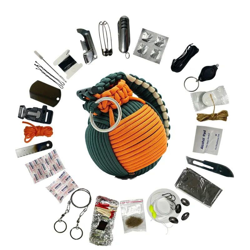 kit de survie supervivencia Outdoor emergency Fishing Paracord Survival Gear Kit 30 Tools Hiking Camping Accessories
