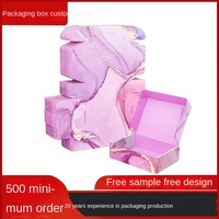 Caja de Cartón Corrugado Rosa de Lujo Personalizada, con Tapa Plegable y Protección UV, para Regalos y Comercio Electrónico