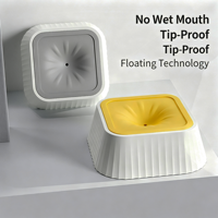 Plateforme flottante pour animaux de compagnie, gamelle anti-déversement à boisson lente pour chat et chien, distributeur à débit contrôlable, détachable, antidérapant, 1,5 L