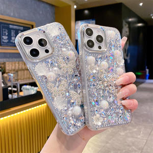 เคสโทรศัพท์ใสเคลือบเงาประดับคริสตัลรูปดอกไม้และผีเสื้อสุดหรูสำหรับ OPPO Reno 14 A5 Pro - Product Image 2