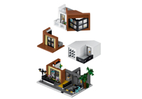 Ensemble de blocs de construction d'appartements urbains XMORK, série Street View, modèle éducatif en plastique pour enfants et collectionneurs