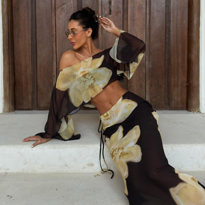 Vestidos Casuales de Verano con Estampado Floral 2026, Conjunto de Vestido de Noche con Encaje Floral - Product Image 2