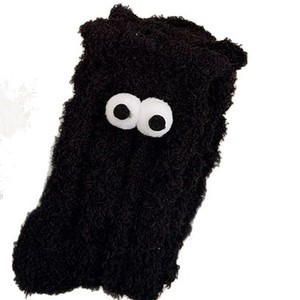 Calcetines de invierno gruesos con forro polar hasta la pantorrilla, con diseño de ojos, para dormir en casa, cálidos y afelpados para mujer - Product Image 4