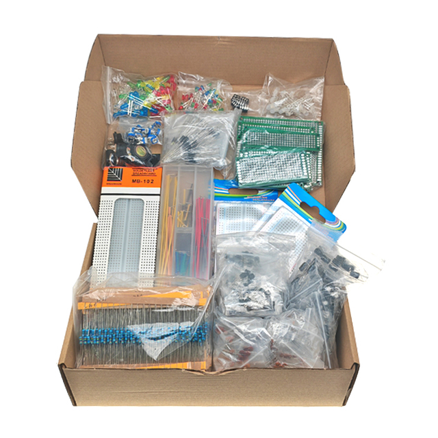 2110pcs Mega Electronic Component Kit Including Assortment + Capacitors + Resistors + LED + Transistors + DC Jacks + PCB +opamp