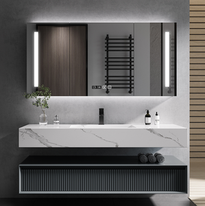 Ensemble de salle de bain avec lavabo en céramique de <span class=keywords><strong>haute</strong></span> qualité et meuble mural en bois - Product Image 2