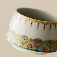 Tasse à café et soucoupe de style britannique vintage, ensemble exquis pour le thé de l'après-midi