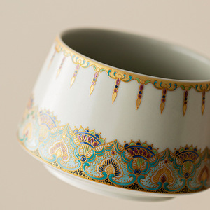 Taza y Platillo de Café Estilo Británico Vintage, Exquisito Juego de Taza y Platillo para Té de la Tarde - Product Image 3