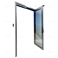 DONGYU Nouveau Design Personnalisé Balcon Toilette Intérieur Pliant Double Verre Pd Porte Coulissante Balançoire Salle de Bain Aluminium Pt Porte