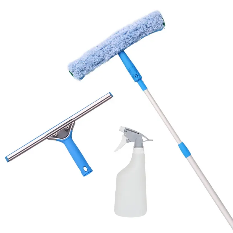 Phật Sơn OEM Công Cụ Làm Sạch Nhà Sản Xuất Chuyên Nghiệp Telescopic Microfiber Window Scrubber Cho Bệnh Viện Khách Sạn