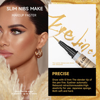 Crayon Eyeliner Liquide Multicolore Marron Ultra-Fin en Microfibre SHE LOVES – Longue Tenue, Imperméable et Anti-Bavures pour Maquillage Cosmétique