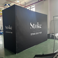 Fábrica de marco de hierro, venta al por mayor, carcasa de bajo precio, pantalla de simulador de Golf, cabina Rectangular de proyección interactiva para juego de Golf AR