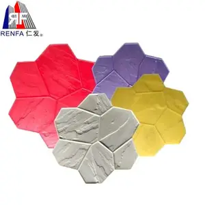 Rubber concrete mat silicone stamping molds decorative concrete cement roller imprint molds manufacturer for stamped moulds