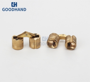 Thiết kế hiện đại Brass Thùng bản lề 180 độ đồ nội thất phần cứng phù hợp nhà bếp phòng khách sạn mới hộp nhỏ bản lề ẩn - Product Image 5