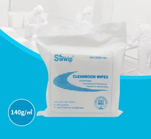 Class 100 Clean Room Print Head Cleaning Lint Free Polyester Dust Free Cloth