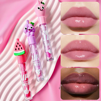 Gloss à lèvres liquide hydratant et brillant à base de minéraux, style été, dégradé, certifié CE, transparent, avec paillettes personnalisées, vente en gros