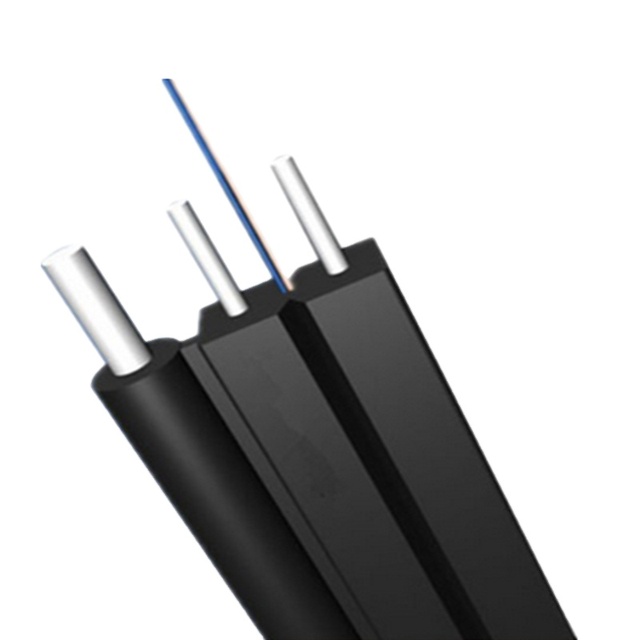 OWIRE 1 2 4 Cores G652D/G657A1/G657A2 FTTH Outdoor Fiber Optic Flat Drop Cable with LSZH Jacket Silicon Dioxide Self-Supporting