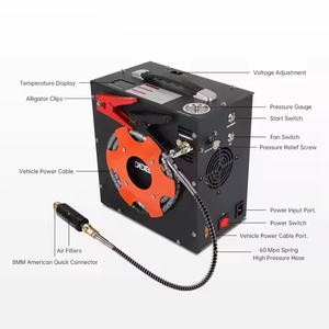 Compresor de Aire Eléctrico Portátil Pequeño e Inflable de 110V 220V 12V 300bar para Buceo/Actividades al Aire Libre - Product Image 3