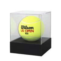Vitrine acrylique carrée personnalisée d'usine pour balles de tennis de baseball affichage de stockage au détail en forme de cube carré Durable en gros
