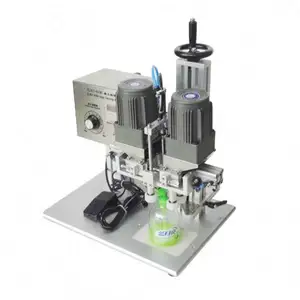 tabletop pneumatic semi automatic bottle cap press machine