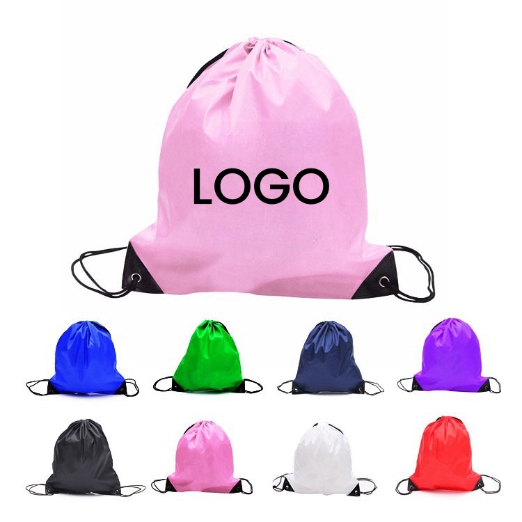 Custom Logo Cinch Backpack Colorful Polyester