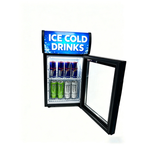 Mini-réfrigérateur compact de comptoir pour boissons, étagère métallique, logo personnalisé, 25L, porte vitrée, petit réfrigérateur, refroidisseur de bière - Product Image 6