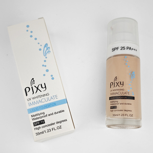 Nouvelle marque privée PIXY 3 couleurs couverture complète longue durée mat visage maquillage bouteille pompe tête fond de teint pour peau claire - Product Image 4
