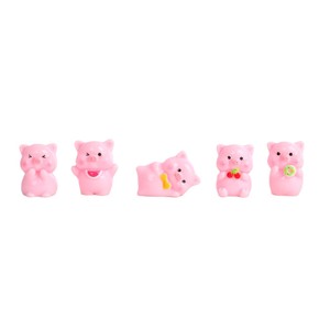 Figura de cerdo de dibujos animados Rainbow Candy DIY, set de joyería de resina DIY, decoración del hogar, forma de animal artística - Product Image 5