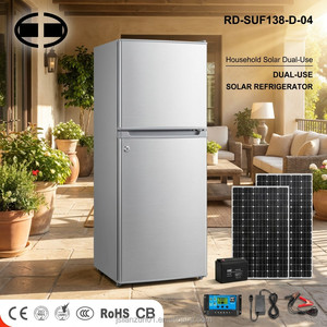 Refrigerador Solar de Doble Puerta Z 138L, 12V 24V, Refrigeración y Conservación de Doble Propósito con Generación de Energía Fotovoltaica, Corriente Directa - Product Image 1