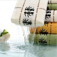Serviette en fibre de bois, absorption d'eau, jacquard, serviette pour le visage, fil de bambou non torsadé, commerce extérieur, entreprise transfrontalière, coffret cadeau, stock