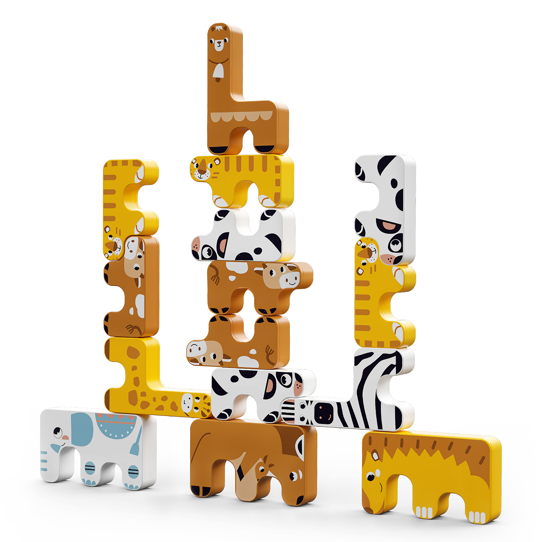 TM253 Animals Stacking Toys Set 15 Pcs