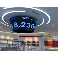 FL P1.53 P4 Intérieur Flexible Rvb Courbe Colonne Led Affichage Courbe Grande Forme Ronde Led Vidéo Mur Écran Courber Led Panneaux Écrans