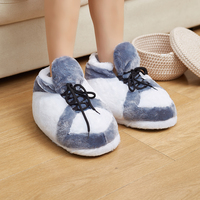 Chaussons d'Intérieur Doublés Polaire Chauds, Style Baskets Tendance en Peluche pour Hommes et Femmes