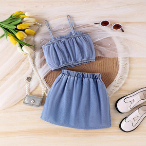 PSJY0 Y2k 服装女孩衣服套装复古儿童服装夏季婴儿幼儿女孩服装套装儿童服装女孩 - Product Image 5