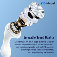 Miccell Auriculares manos libres portátiles 3,5mm Estéreo Auriculares con cable Venta al por mayor Auriculares de música con cable y auriculares