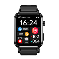 Reloj Inteligente S11 (HealthWear) con Pantalla Cuadrada, Resistente al Agua, Monitoreo de Ácido Úrico, Lípidos en Sangre, Presión Arterial, ECG y SpO2
