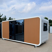Cabane modulaire de luxe préfabriquée en forme de pomme pour hôtel, complexe hôtelier, séjour en famille