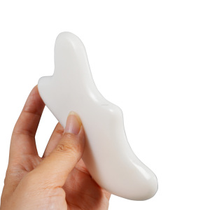 Ngọc Trắng guasha Nephrite bian đá điêu khắc khuôn mặt cơ thể gua SHA công cụ đá trắng Massager cho massage mặt với Hộp quà tặng - Product Image 4
