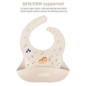 Babero de Silicona de Grado Alimenticio, Seguro y Ecológico, Antibacterial, Lavable, con Cierre de Botón, Personalizable OEM - Product Image 4