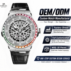 ผู้ผลิตนาฬิกาแบบ OEM ODM ตามสั่ง นาฬิกาข้อมือผู้ชายสุดหรูระดับไฮเอนด์ ระบบอัตโนมัติ Miyota โครงสร้างเปลือย ตัวเรือนสแตนเลส - Product Image 1