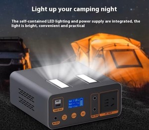 Лидер продаж, черная портативная мини-станция MP1B 300 Вт, фонарик на солнечной панели для кемпинга на открытом воздухе, затемнение для путешествий - Product Image 6