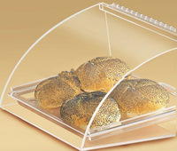 Boulangerie en gros personnalisée avec armoire acrylique transparente Stockage de beignets Vitrine d'affichage de gâteau de stockage de pain français