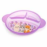Assiette ronde en plastique personnalisable pour enfants, motifs de dessins animés variés, idéale pour la maison et l'école (vente en gros)