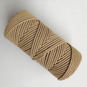 Cordón <span class=keywords><strong>de</strong></span> Macramé <span class=keywords><strong>de</strong></span> 4 mm, Cuerda <span class=keywords><strong>de</strong></span> Algodón Trenzada a Mano <span class=keywords><strong>para</strong></span> Bolsos y Decoración del Hogar, <span class=keywords><strong>Hilo</strong></span> <span class=keywords><strong>de</strong></span> Algodón Grueso - Product Image 4