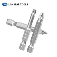 Embouts de tournevis multi-usages OEM/ODM 50 mm, nickelés, sablés, magnétiques, pour perceuse à percussion