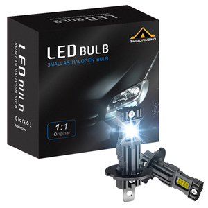 Nouveaux accessoires automobiles en gros, ampoules LED pour <span class=keywords><strong>voiture</strong></span> H7 H4 H11 9005 9006 9012 5202, 6000K, taille mini, installation simple, alliage d'aluminium - Product Image 1