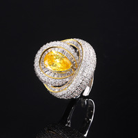 Bague KAMMY de luxe tendance en forme de poire, en ZIRCON plaqué or 18 carats sur base en cuivre, pour femme, cadeau d'anniversaire de mariage, bijou pour tous les jours et les fêtes