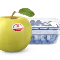 Étiquettes autocollantes personnalisées imperméables pour fruits - Étiquettes de sécurité alimentaire en film nacré avec impression de logo OEM