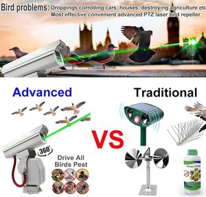 Dispositivo Láser Repelente de Aves Automático 360 °   Control por Aplicación Chaser, Impermeable, para Subestaciones, Aeropuertos, Huertos, Campos de Cultivo - Product Image 6