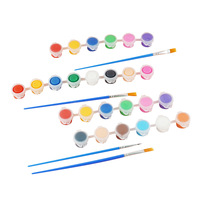 Lot de 12 mini-bocaux de peinture acrylique, non toxiques et sûrs pour enfants, idéal pour le dessin, les loisirs créatifs et les projets artistiques scolaires