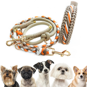 Conjunto de correa de collar de perro táctico trenzado Paracord retráctil personalizado, accesorios de nailon para caminar, impresión personalizada del mejor amigo del perro - Product Image 4